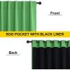 imageNICETOWN 100 Blackout Window Curtain Panels Cold and Full Light Blocking Drapes with Black Liner for Nursery 84 Inches Drop Thermal Insulated Draperies Pure White 2 Pieces 52 inches WideForest Green