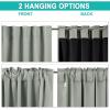 imageNICETOWN 100 Blackout Window Curtain Panels Cold and Full Light Blocking Drapes with Black Liner for Nursery 84 Inches Drop Thermal Insulated Draperies Pure White 2 Pieces 52 inches WideGreyish Green