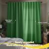 imageNICETOWN 100 Blackout Window Curtain Panels Cold and Full Light Blocking Drapes with Black Liner for Nursery 84 Inches Drop Thermal Insulated Draperies Pure White 2 Pieces 52 inches WideForest Green