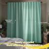 imageNICETOWN 100 Blackout Window Curtain Panels Cold and Full Light Blocking Drapes with Black Liner for Nursery 84 Inches Drop Thermal Insulated Draperies Pure White 2 Pieces 52 inches WideAqua Blue