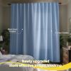 imageNICETOWN 100 Blackout Window Curtain Panels Cold and Full Light Blocking Drapes with Black Liner for Nursery 84 Inches Drop Thermal Insulated Draperies Pure White 2 Pieces 52 inches WideVintage Blue