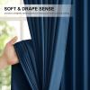 imageNICETOWN 100 Blackout Window Curtain Panels Cold and Full Light Blocking Drapes with Black Liner for Nursery 84 Inches Drop Thermal Insulated Draperies Pure White 2 Pieces 52 inches WideMoroccan Blue