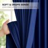 imageNICETOWN 100 Blackout Window Curtain Panels Cold and Full Light Blocking Drapes with Black Liner for Nursery 84 Inches Drop Thermal Insulated Draperies Pure White 2 Pieces 52 inches WideNavy Blue