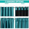 imageNICETOWN 100 Blackout Window Curtain Panels Cold and Full Light Blocking Drapes with Black Liner for Nursery 84 Inches Drop Thermal Insulated Draperies Pure White 2 Pieces 52 inches WidePeacock Teal