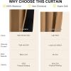 imageNICETOWN 100 Blackout Window Curtain Panels Cold and Full Light Blocking Drapes with Black Liner for Nursery 84 Inches Drop Thermal Insulated Draperies Pure White 2 Pieces 52 inches WideGold Brown