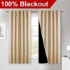 imageNICETOWN 100 Blackout Window Curtain Panels Cold and Full Light Blocking Drapes with Black Liner for Nursery 84 Inches Drop Thermal Insulated Draperies Pure White 2 Pieces 52 inches WideBiscotti Beige