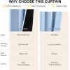 imageNICETOWN 100 Blackout Window Curtain Panels Cold and Full Light Blocking Drapes with Black Liner for Nursery 84 Inches Drop Thermal Insulated Draperies Pure White 2 Pieces 52 inches WideVintage Blue