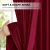imageNICETOWN 100 Blackout Window Curtain Panels Cold and Full Light Blocking Drapes with Black Liner for Nursery 84 Inches Drop Thermal Insulated Draperies Pure White 2 Pieces 52 inches WideWine Red