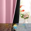 imageNICETOWN 100 Blackout Window Curtain Panels Cold and Full Light Blocking Drapes with Black Liner for Nursery 84 Inches Drop Thermal Insulated Draperies Pure White 2 Pieces 52 inches WideCrystal Pink