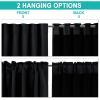 imageNICETOWN 100 Blackout Window Curtain Panels Cold and Full Light Blocking Drapes with Black Liner for Nursery 84 Inches Drop Thermal Insulated Draperies Pure White 2 Pieces 52 inches WideBlack