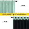 imageNICETOWN 100 Blackout Window Curtain Panels Cold and Full Light Blocking Drapes with Black Liner for Nursery 84 Inches Drop Thermal Insulated Draperies Pure White 2 Pieces 52 inches WideAqua Blue