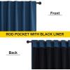 imageNICETOWN 100 Blackout Window Curtain Panels Cold and Full Light Blocking Drapes with Black Liner for Nursery 84 Inches Drop Thermal Insulated Draperies Pure White 2 Pieces 52 inches WideMoroccan Blue