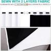 imageNICETOWN 100 Blackout Window Curtain Panels Full Light Blocking Drapes with Black Liner for Nursery 72inch Drop Thermal Insulated Draperies White 2 Pieces 42inch Wide Per Panel