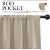 imageNICETOWN 2 Panels Blackout Curtains Rod Pocket Thermal Insulated Drapes 84 inches Long EasyCare Modern Home Decoration Sunshades for Guest Room Living Room Office 62 x 84 Inch Soft Taupe