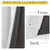 imageNICETOWN 2 Panels Faux Linen 100 Blackout Curtains for Living Room Rod PocketBack TabHook Belt Room Darkening Window Treatment with Liner Thermal Curtains for Bedroom Natural W50 x L96Greyish White
