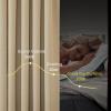 imageNICETOWN 2 Panels Faux Linen 100 Blackout Curtains for Living Room Rod PocketBack TabHook Belt Room Darkening Window Treatment with Liner Thermal Curtains for Bedroom Natural W50 x L96Oatmeal