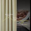 imageNICETOWN 2 Panels Faux Linen 100 Blackout Curtains for Living Room Rod PocketBack TabHook Belt Room Darkening Window Treatment with Liner Thermal Curtains for Bedroom Natural W50 x L96Beige