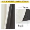 imageNICETOWN 2 Panels Faux Linen 100 Blackout Curtains for Living Room Rod PocketBack TabHook Belt Room Darkening Window Treatment with Liner Thermal Curtains for Bedroom Natural W50 x L96Natural