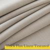 imageNICETOWN 2 Panels Faux Linen 100 Blackout Curtains for Living Room Rod PocketBack TabHook Belt Room Darkening Window Treatment with Liner Thermal Curtains for Bedroom Natural W50 x L96Angora
