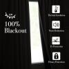 imageNICETOWN 2 Panels Faux Linen 100 Blackout Curtains for Living Room Rod PocketBack TabHook Belt Room Darkening Window Treatment with Liner Thermal Curtains for Bedroom Natural W50 x L96Natural