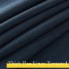 imageNICETOWN 2 Panels Faux Linen 100 Blackout Curtains for Living Room Rod PocketBack TabHook Belt Room Darkening Window Treatment with Liner Thermal Curtains for Bedroom Natural W50 x L96Navy Blue