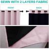 imageNICETOWN Baby Pink Full Shade Curtain Panels Pair of Thermal Insulated ampamp Energy Efficiency Blackout Drapes for Living Room Windows Lined Silky Performance Window Dressing 37quot Wide x 84quot Long Gray