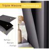 imageNICETOWN Bedroom Curtains Blackout Drapery Panels Three Pass Microfiber Thermal Insulated Solid Ring Top Blackout Window CurtainsDrapes Two Panels 60 x 84 inches Gray