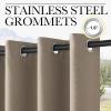imageNICETOWN Blackout Outdoor Curtains for Patio Waterproof 2 Panels 100 Light Blocking Linen Curtains Weatherproof IndoorOutside Privacy Sun Shades for Gazebo Porch Balcony W52 x L84 inch GreyTaupe
