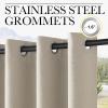 imageNICETOWN Blackout Outdoor Curtains for Patio Waterproof 2 Panels 100 Light Blocking Linen Curtains Weatherproof IndoorOutside Privacy Sun Shades for Gazebo Porch Balcony W52 x L84 inch GreyNatural