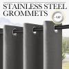 imageNICETOWN Blackout Outdoor Curtains for Patio Waterproof 2 Panels 100 Light Blocking Linen Curtains Weatherproof IndoorOutside Privacy Sun Shades for Gazebo Porch Balcony W52 x L84 inch GreyGrey