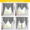 imageNICETOWN Blackout Window Treatment Pole Pocket Kitchen Tier Curtains Tailored Scalloped ValanceSwags for Living Room One Pair 36 Wide by 63inches Long Each Panel GreySilver Grey