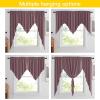 imageNICETOWN Blackout Window Treatment Pole Pocket Kitchen Tier Curtains Tailored Scalloped ValanceSwags for Living Room One Pair 36 Wide by 63inches Long Each Panel GreyDry Rose