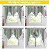 imageNICETOWN Blackout Window Treatment Pole Pocket Kitchen Tier Curtains Tailored Scalloped ValanceSwags for Living Room One Pair 36 Wide by 63inches Long Each Panel GreyGreyish Green