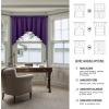 imageNICETOWN Blackout Window Treatment Pole Pocket Kitchen Tier Curtains Tailored Scalloped ValanceSwags for Living Room One Pair 36 Wide by 63inches Long Each Panel GreyRoyal Purple