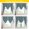 imageNICETOWN Blackout Window Treatment Pole Pocket Kitchen Tier Curtains Tailored Scalloped ValanceSwags for Living Room One Pair 36 Wide by 63inches Long Each Panel GreyGreyish Blue