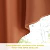 imageNICETOWN Blackout Window Treatment Pole Pocket Kitchen Tier Curtains Tailored Scalloped ValanceSwags for Living Room One Pair 36 Wide by 63inches Long Each Panel GreyBurnt Orange