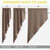 imageNICETOWN Blackout Window Treatment Pole Pocket Kitchen Tier Curtains Tailored Scalloped ValanceSwags for Living Room One Pair 36 Wide by 63inches Long Each Panel GreyCappuccino