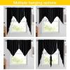 imageNICETOWN Blackout Window Treatment Pole Pocket Kitchen Tier Curtains Tailored Scalloped ValanceSwags for Living Room One Pair 36 Wide by 63inches Long Each Panel GreyBlack