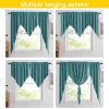imageNICETOWN Blackout Window Treatment Pole Pocket Kitchen Tier Curtains Tailored Scalloped ValanceSwags for Living Room One Pair 36 Wide by 63inches Long Each Panel GreySea Teal