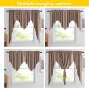 imageNICETOWN Blackout Window Treatment Pole Pocket Kitchen Tier Curtains Tailored Scalloped ValanceSwags for Living Room One Pair 36 Wide by 63inches Long Each Panel GreyCappuccino