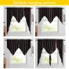 imageNICETOWN Blackout Window Treatment Pole Pocket Kitchen Tier Curtains Tailored Scalloped ValanceSwags for Living Room One Pair 36 Wide by 63inches Long Each Panel GreyToffee Brown