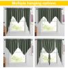 imageNICETOWN Blackout Window Treatment Pole Pocket Kitchen Tier Curtains Tailored Scalloped ValanceSwags for Living Room One Pair 36 Wide by 63inches Long Each Panel GreyDark Mallard