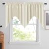 imageNICETOWN Blackout Window Treatment Pole Pocket Kitchen Tier Curtains Tailored Scalloped ValanceSwags for Living Room One Pair 36 Wide by 63inches Long Each Panel GreyLight Beige