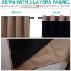 imageNICETOWN Extra Long Truly Blackout Drapes for Hall and Villa 100 Blackout Window Curtain Panels with Black Lined for Night Shift Worker 70inch Width x 108inch Length Cappuccino 2 Pieces
