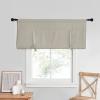 imageNICETOWN Thermal Insulated Blackout Short Curtain  Bathroom Curtain Gray Tie Up Shade for Small Window Window Valance Balloon Roman Blind Rod Pocket Panel 46 inches W x 63 inches LNatural