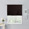 imageNICETOWN Thermal Insulated Blackout Short Curtain  Bathroom Curtain Gray Tie Up Shade for Small Window Window Valance Balloon Roman Blind Rod Pocket Panel 46 inches W x 63 inches LToffee Brown