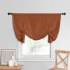 imageNICETOWN Thermal Insulated Blackout Short Curtain  Bathroom Curtain Gray Tie Up Shade for Small Window Window Valance Balloon Roman Blind Rod Pocket Panel 46 inches W x 63 inches LBurnt Orange