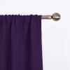 imageNICETOWN Thermal Insulated Blackout Short Curtain  Bathroom Curtain Gray Tie Up Shade for Small Window Window Valance Balloon Roman Blind Rod Pocket Panel 46 inches W x 63 inches LRoyal Purple