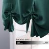 imageNICETOWN Thermal Insulated Blackout Short Curtain  Bathroom Curtain Gray Tie Up Shade for Small Window Window Valance Balloon Roman Blind Rod Pocket Panel 46 inches W x 63 inches LHunter Green