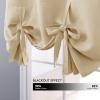 imageNICETOWN Thermal Insulated Blackout Short Curtain  Bathroom Curtain Gray Tie Up Shade for Small Window Window Valance Balloon Roman Blind Rod Pocket Panel 46 inches W x 63 inches LBiscotti Beige